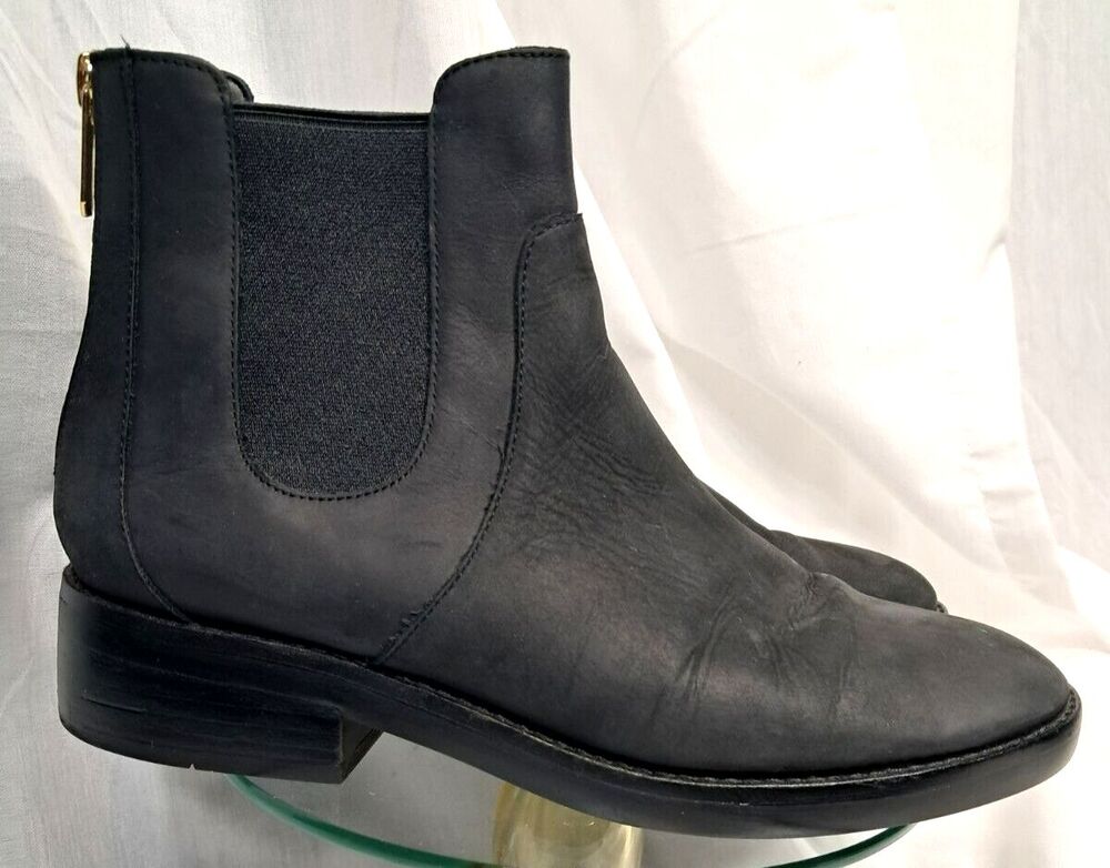 Cole Haan Women's Reid Waterproof Suede Black Ankle Boot 7.5 - Picture 1 of 14